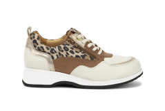 7041.2.444 Leather Off-White/Leopard Beige Combi