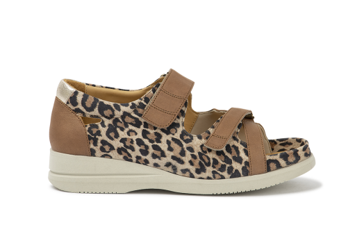 Theresa - 7105.3.433 Leather Leopard Beige/Cognac Combi