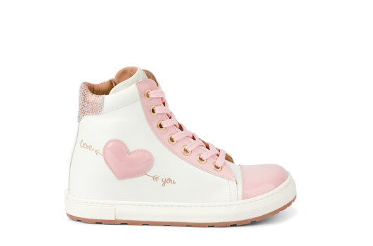 Lottie - 531703.616 Leather White/Patent Pink Combi