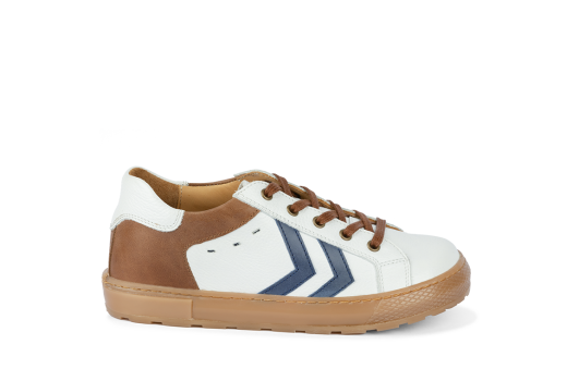 Liam - 420125.123 Grain Leather White/Leather Cognac Combi